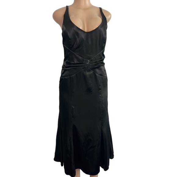 Karina Nites Black Midi Cocktail Dress - Picture 1 of 9